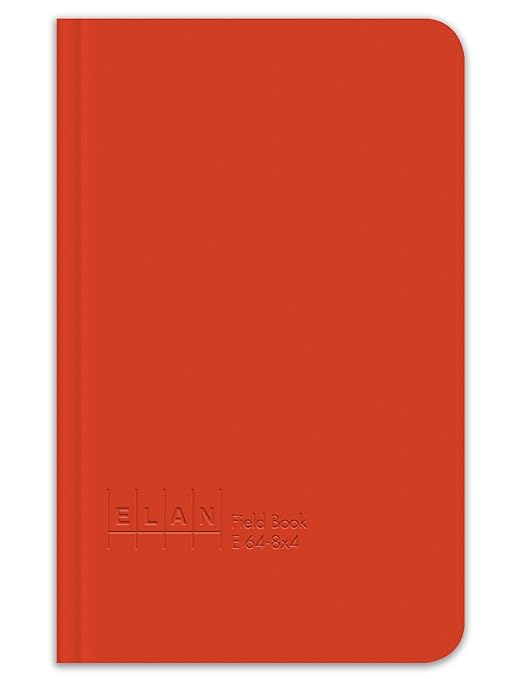 Elan Publishing Company E64-8x4 Field Surveying Book 4 ⅝ x 7 ¼, Bright Orange Cover (Pack of 48)