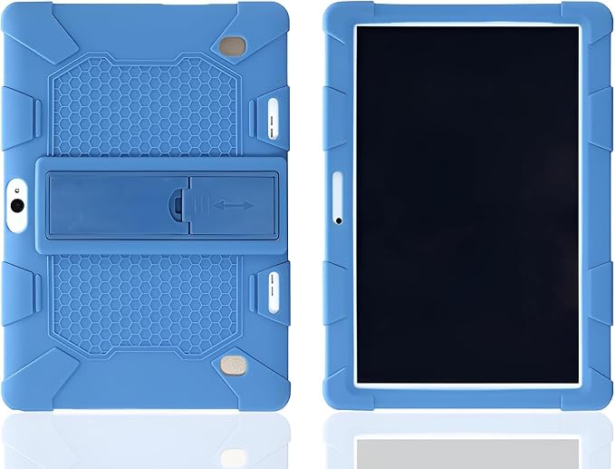 Universal Silicone Tablet Case - 10.1 Inch Cover Shockproof Protective Cover with Stand Soft Slim &amp Non-Slip Grip Kids Android Tablet Suitable for BBK R30/R10/H9/K10plus (24x17cm) (Bean Green)