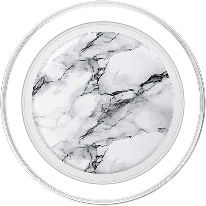 Marbled Design White And Black PopSockets PopGrip: Swappable Grip for Phones &amp Tablets