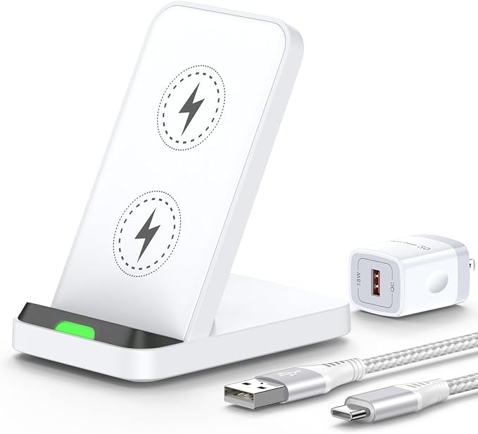 Wireless Phone Charger Android Stand for Android Samsung S26 Ultra/S26+/S26 | 15W Wireless Charging Pad Android Charger Flat Station Dock for Samsung Galaxy S26 S25 Ultra S25 FE S25 Edge S24 S23 S22 S