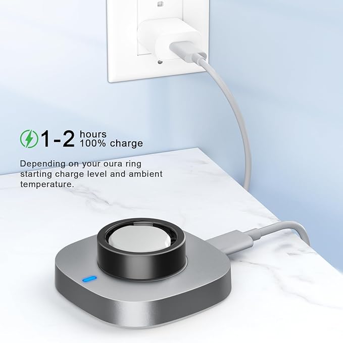 ZOOROO Charger Compatible with Oura Ring Gen 3 Size 13, Fast Charging Dock with USB-C Cable