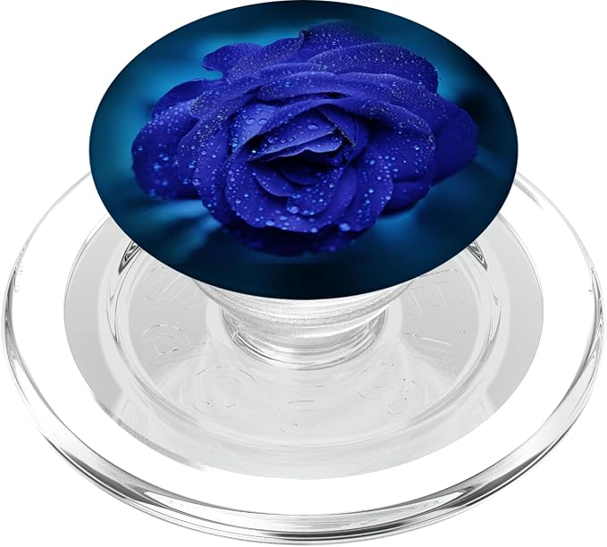Blue Rose Flower Design - Great Gift Idea for Girls &amp Women PopSockets Adhesive PopGrip