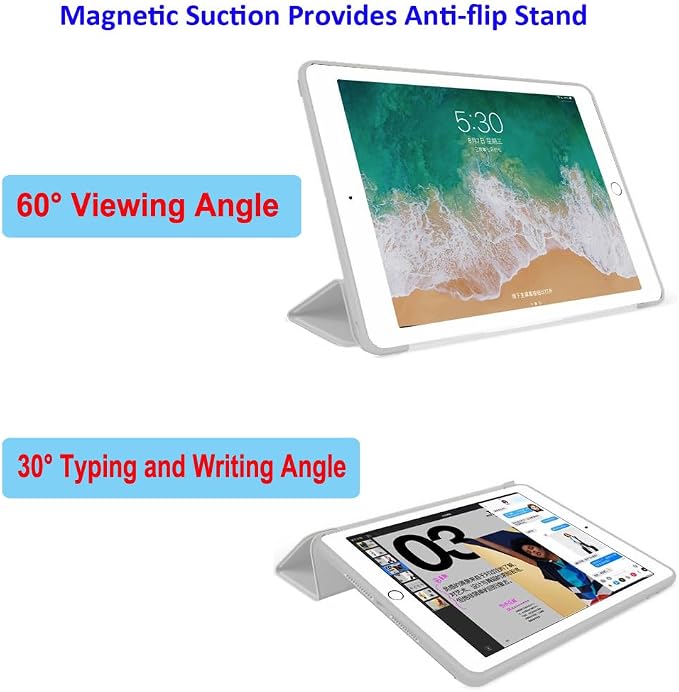 iPad Pro 11 Case 4th/3rd/2nd Gen Black | 2022/2021/2020 Lightweight Smart Folio Trifold Stand Auto Sleep/Wake Soft Silicone Back without Pencil Holder