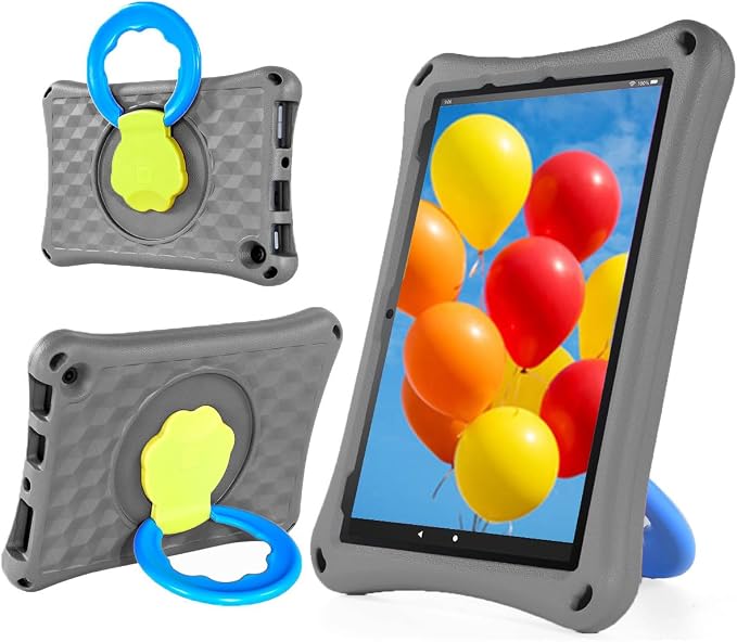 All-New Fire HD 10 Tablet Case for Kids(2023 Release)Incompatible with iPad SamsungLight Weight Shock Proof Handle Friendly 360 Rotating Grip Stand Kid-Proof Case (Green)