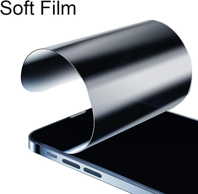 2 Pack 360 Degree Anti-glare Privacy Screen Protector for iPhone 16 Pro/iPhone 17 Matte Anti-Spy 4 Direction Soft Film 6.3 inch