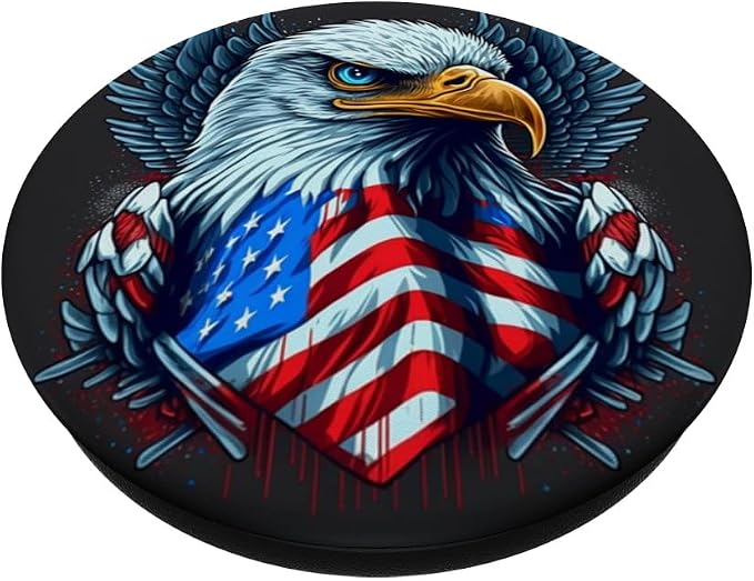 Patriotic Eagle US Flag America PopSockets Adhesive PopGrip