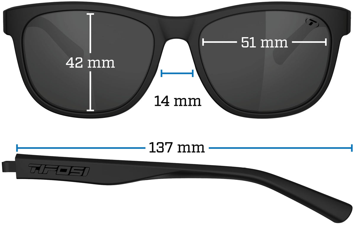 Tifosi Optics Swank Sunglasses (Satin Black/Smoke Lens - Polarized)