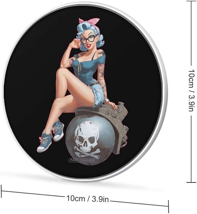 Bomb Pinup Wireless Charger Portable Charging Pad | LightweightAll Smartphone