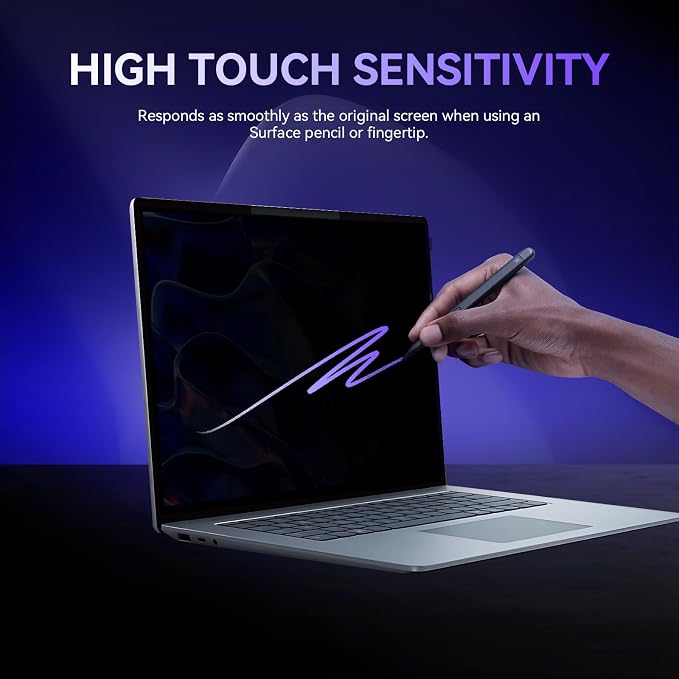 Privacy Screen Filter for Microsoft Surface Pro 11/10/9/8/X-13'' Removable | Nano-Suction Easy On/Off RemovableUV&ampGlare BlockBlue Light Block Computer Screen Filter Shield for Microsoft Surface