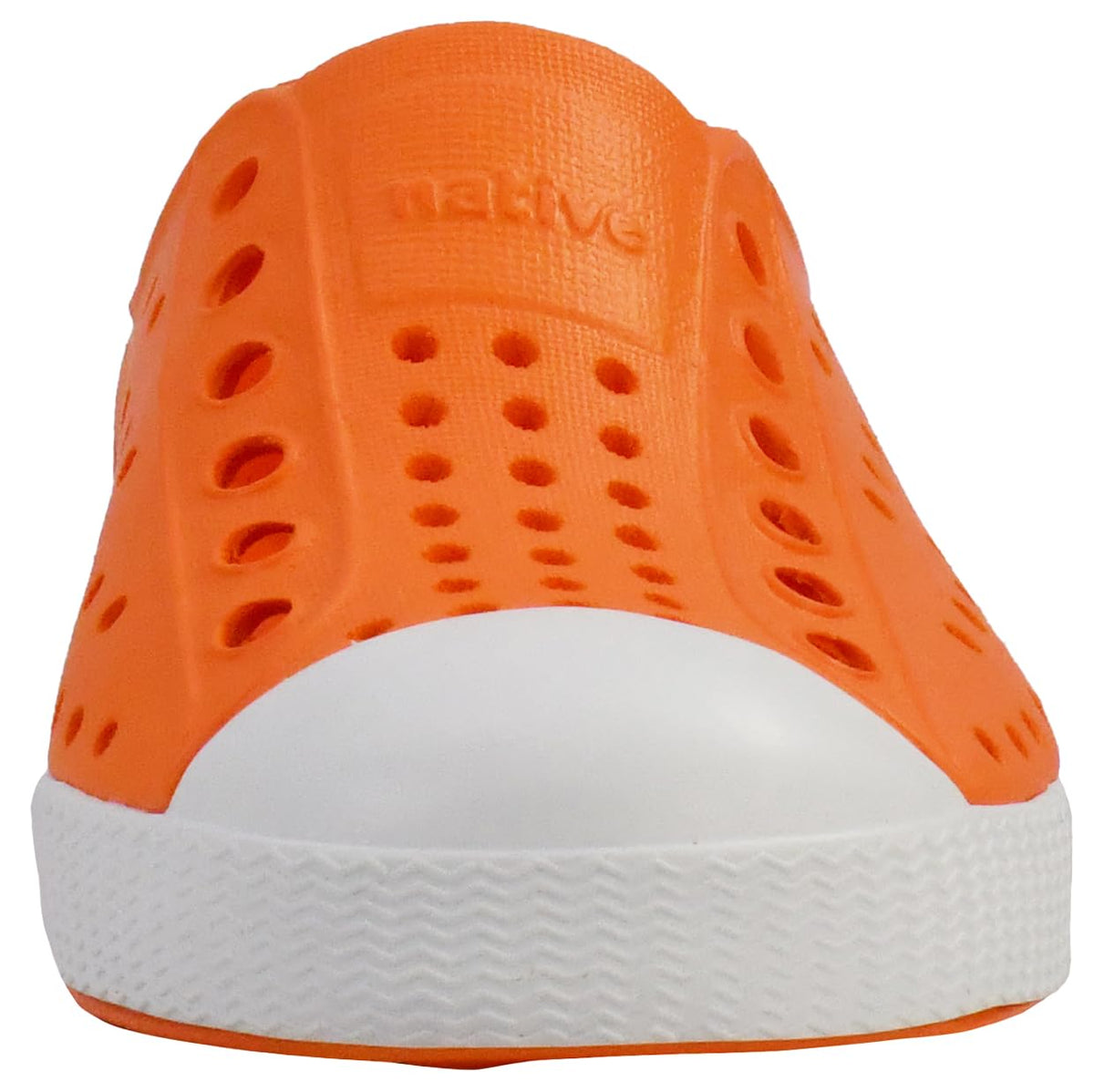 Native Shoes Unisex-Kids Jefferson Sneakers, Sunset Orange/Shell White, 4 Big Kid