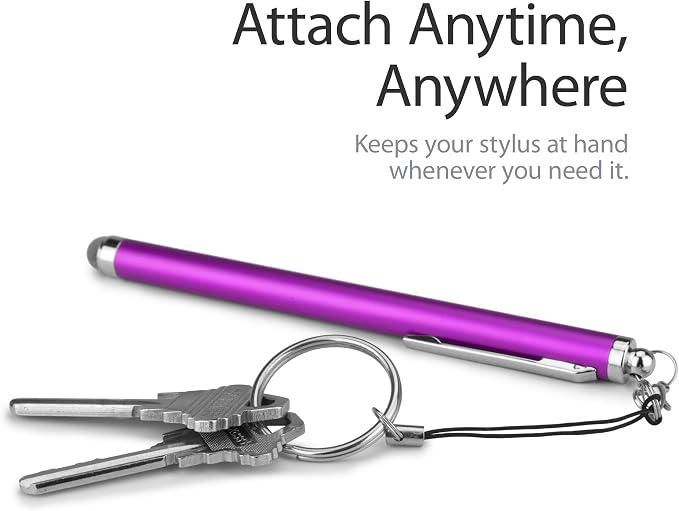 BoxWave Stylus Pen Compatible with Pax Aries AR8 - EverTouch Capacitive Stylus Fiber Tip Capacitive Stylus Pen - Jet Black