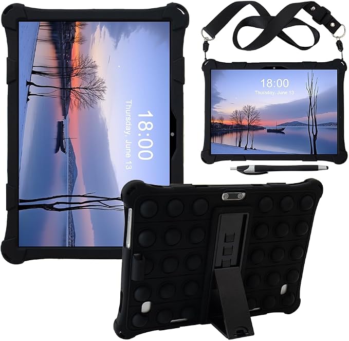 Case for Dragon Touch Notepad K10 10-inch Universal Tablet Case Multi-Functional Protective Cover for ZZB ZB10/PRITOM Touch10 Tablet(Black)