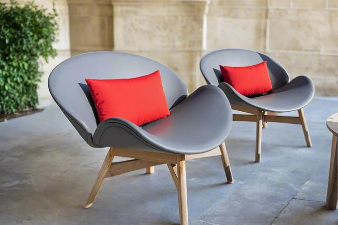 RSH Décor Sunbrella Jumbo Lumbar Pillow Covers – Set of 4 | 26" x 16" | Outdoor Use – Patio, Lounge, Adirondack, Deck | Water & Fade-Resistant | Play Jungle | Includes Down-Alternative Inserts