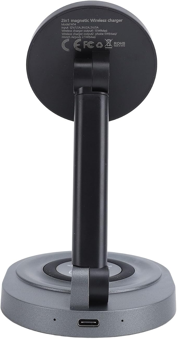 banapoy 2026 3 in 1 Charging Station for 16 15 14 13 12 Series 360 Degree Rotating Magnetic Fast Charging Wireless Charger Stand Station with Indicator Light