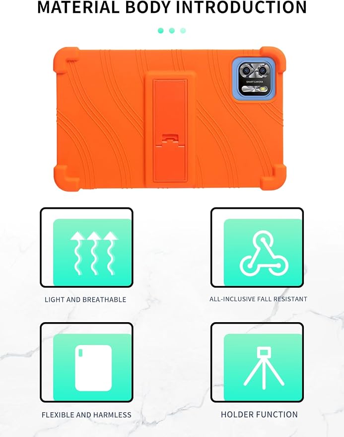 Case for PRITOM B8/PRITOM L8/VASOUN Tab8 Tablet 8 Inch- Soft Silicone Shock Proof Lightweight Stand Rubber Shell Protective CoverKids Friendly Soft Silicone Adjustable Stand CoverBlack