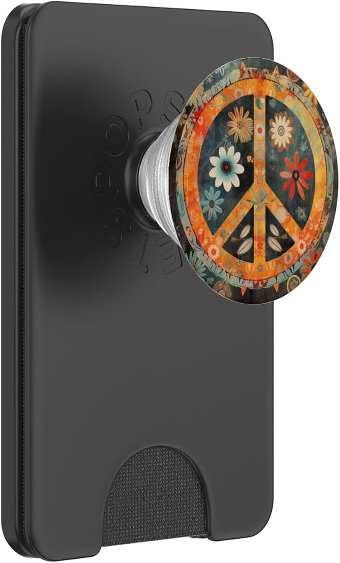 Vintage Peace Sign PopSockets Adhesive PopGrip