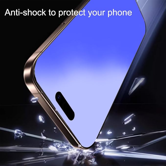 2 Pack for iPhone 17 Pro Privacy Matte Screen Protector Anti spy Tempered Glass Anti blue Light Film 6.3 inch