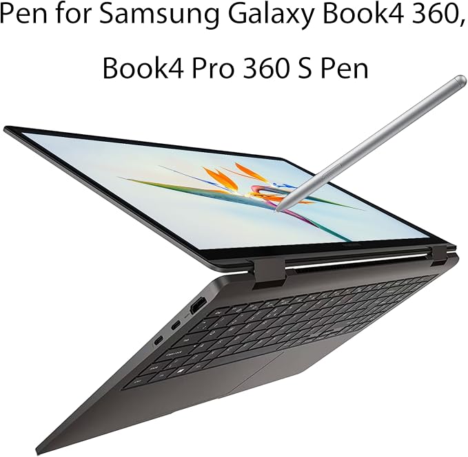 Galaxy Book4 Pro 360 S Pen Replacement for Samsung Galaxy Book4 360/Book4 Pro 360 Black Stylus Pen + 5 Tips