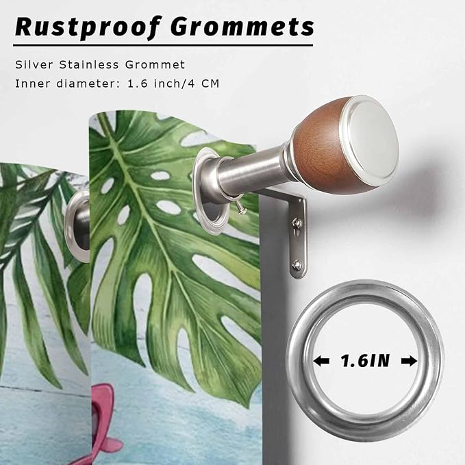 Summer Flamingbirds Outdoor Curtains