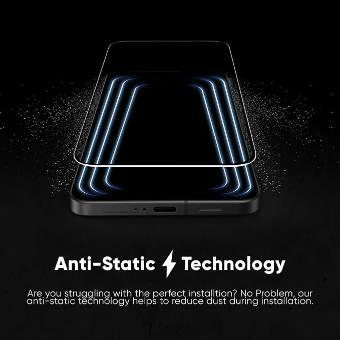 FLOLAB NanoArmour ONETIME for Samsung Galaxy S25+ Plus / S24+ Plus Case Friendly Screen Protector Tempered Glass 2 Pack Fingerprint ID Compatible Durable Dust Free Easy to Install