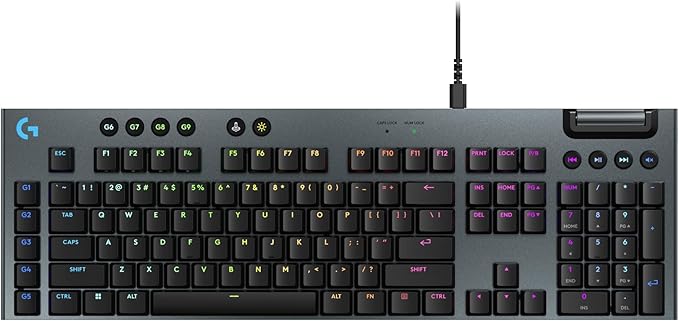 Logitech G915 X Low-Profile Wired Mechanical Gaming Keyboard, Double-Shot PBT Keycaps, Fully Programmable Keys, RGB Lighting, Aluminum Finish, GL Red Linear Switches - PC/Mac