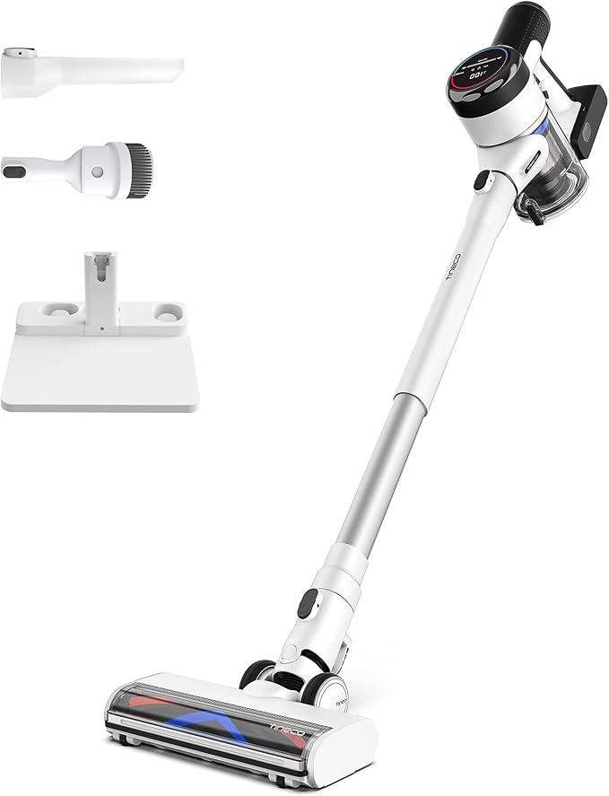 Tineco Pure ONE S15 Essentials Cordless Vacuum Cleaner, Stick Vacuum Rechargeable with Anti-Tangle Brush, LED Headlights for Hard Floor, Pet Hair & Home Cleaning
