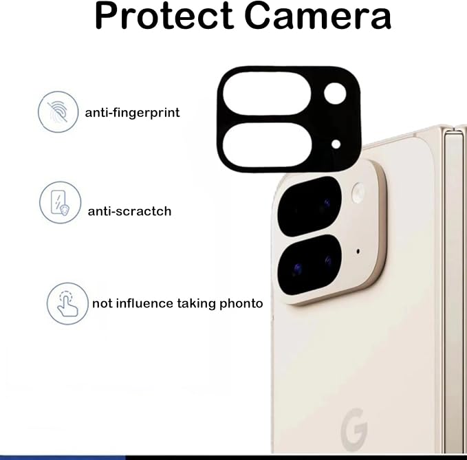 2+2 Pack Privacy Matte Screen Protector for Google Pixel 9 Pro Fold Anti-peep 1PCS Outside +1PCS Inside Soft Film+2 PCS Lens Protector