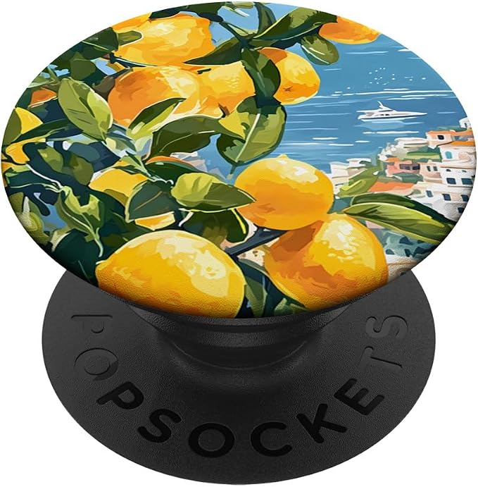 Italian Coast with Amalfi Lemons from The Mediterranean Sea PopSockets PopGrip for MagSafe