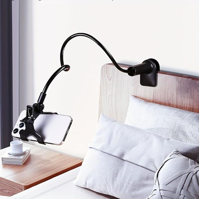 Multifunctional Lazy Phone and Tablet Universal Holder 80cm Tablet Holder Stand for iPad Air Mini or Other 4.7-10.5 Devices (Black)