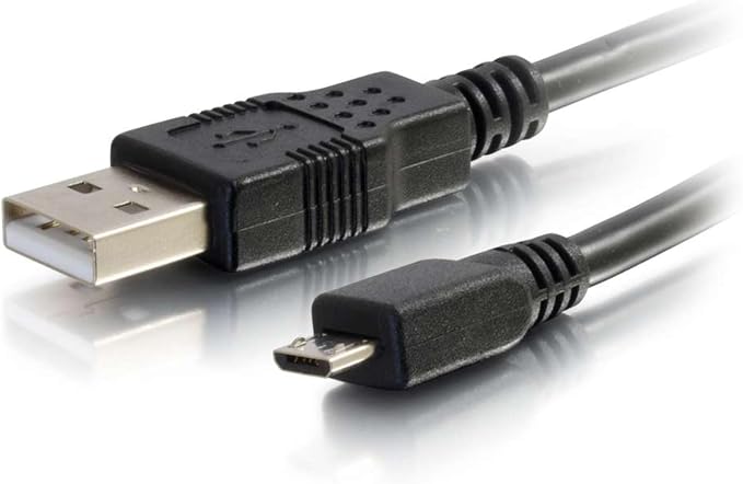 C2G Legrand USB A to B Cable Male to Male USB Cable Micro USB Cable 2 Meters (6.56 Foot) Data Transfer Cable Black USB Cord 1 Count C2G 27365