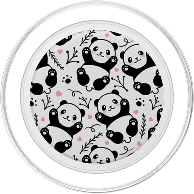 Cute and fun panda design for panda bear Panda monium PopSockets Adhesive PopGrip