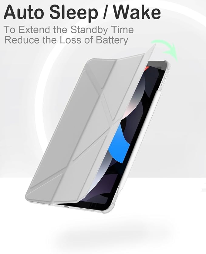 Feams Y Fold Folio for iPad A16 11th Generation Case 11 Inch 2025 iPad 10th Generation Case 10.9 Inch 2022 Y-Shaped Stand Magnetic Attachment Back Cover with Magnetic Clasp &amp Auto Sleep Black