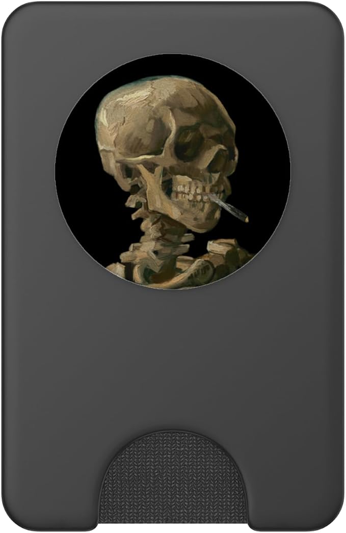 Vintage Van Gogh Skull-Van Gogh Head of A Skeleton Halloween PopSockets Adhesive PopGrip