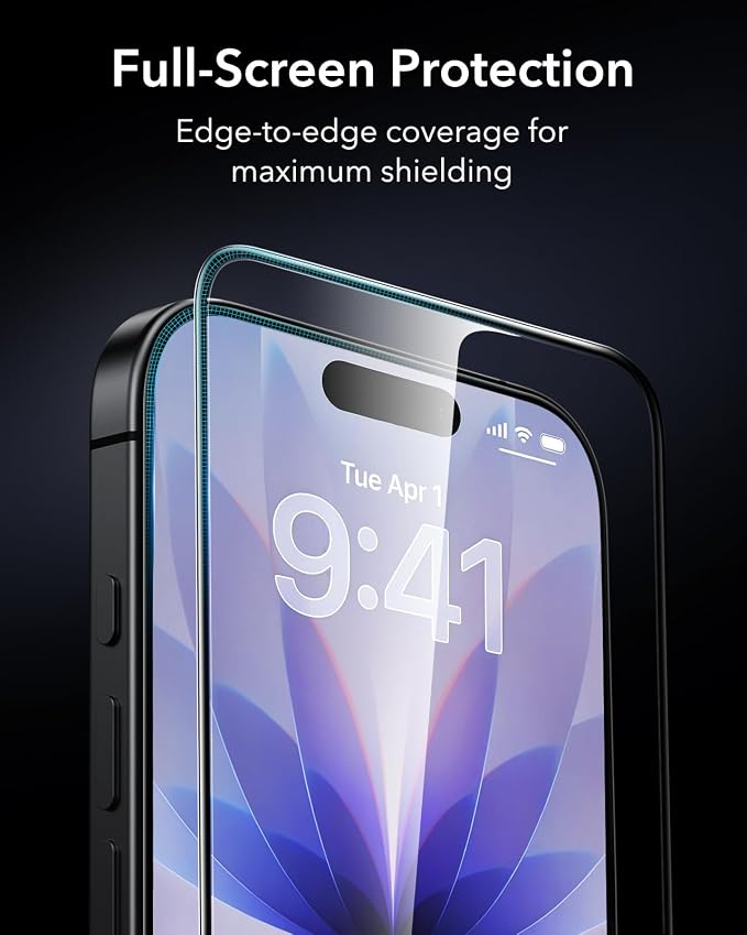 ESR 3 Pack for iPhone 14 Plus/13 Pro Max Screen Protector Armorite | 7X Impact Absorption 9H+ Tempered Glass Easy One-Pull Installation Full-Coverage Protection UltraFit Tray Bubble-Free