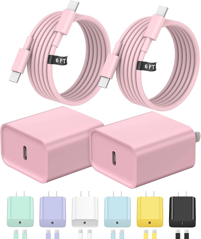 iPhone 17 16 Charger Fast Charging Extra Long 10FT USB C Charger(Black) | for iPhonesiPadsTabletsAndroid devices[ETL SAFETY CERTIFIED] 20W Type C Charger Block with Fast Charging USB C Cables