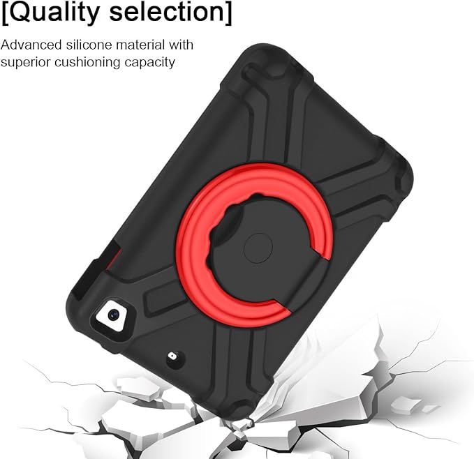 AKABEILA Compatible with Amazon Fire HD 8 2020/2022 Tablet Case，Rugged Kids Case with Stand Lightweight Shockproof Kids Friendly Tablet Cover Black