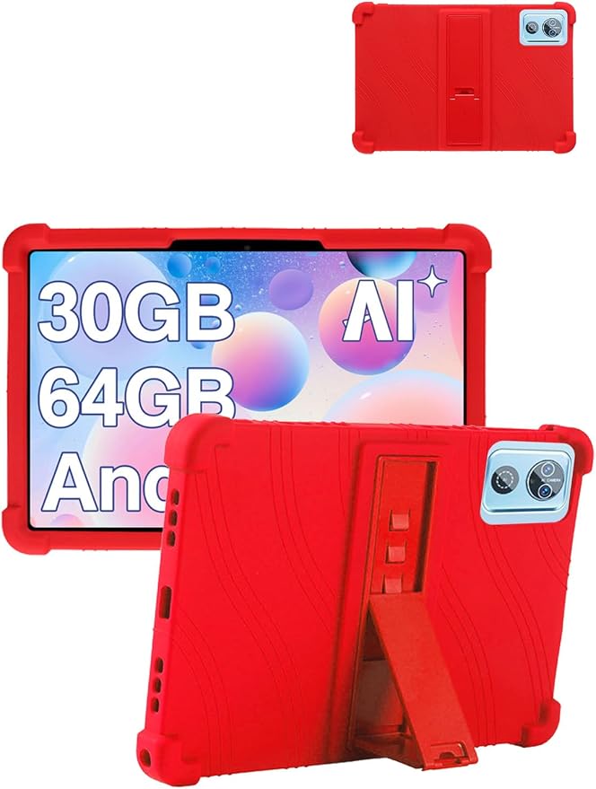 for DEERTiME E15 10 inch Android 15 Tablets Protective caseShockproof Lightweight Silicone Protective Cover with StandChild-Friendly ProtectionEasy to Clean DesignBlack