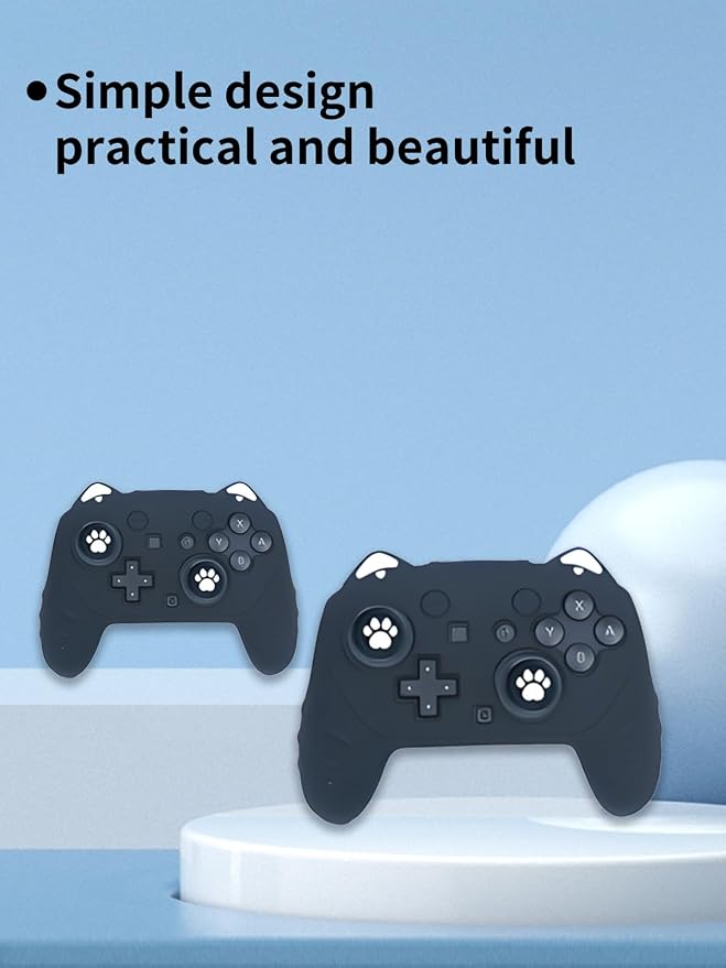 Case for Nintendo Switch 2 Pro ControllerUYRUREL Premium Sillence MaterialShock-Absorbing and Anti Drop Protection Soft Shellwith Stickers and Thumb GripsBlack.