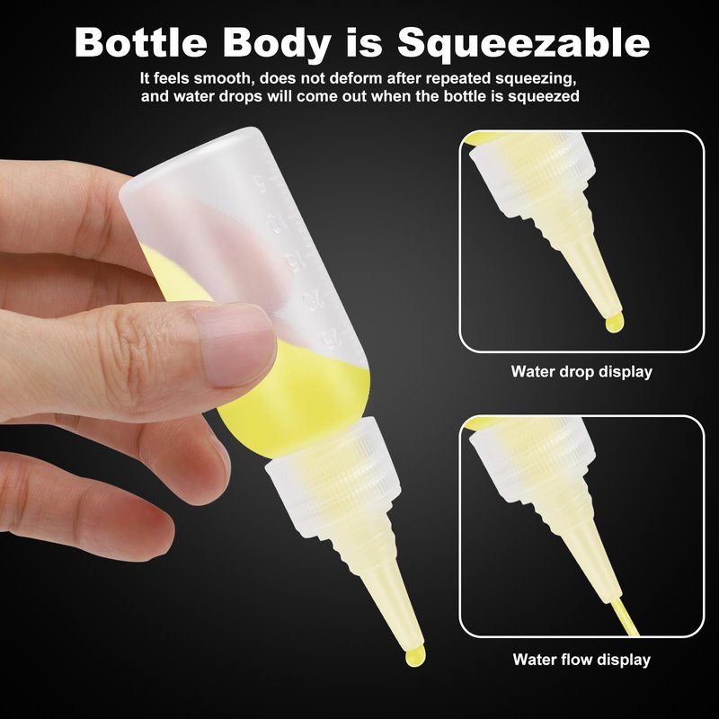 Tbest Paint Bottle,10 Pack Airbrush Paint Bottles Jars Plastic containers 1oz/30ml of Acrylic Storage Mixing with Ball jar Bottle Mixer resealable Empty Small Squirt 1inch Container Squeeze