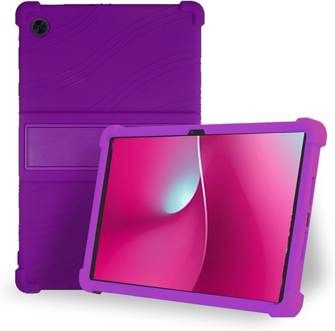 Case for T-Mobile Revvl Tab 2 10.1-InchCompatible with T-Mobile Revvl Tab 2 Android Tablet–Soft Silicone Protective Cover with Kickstand Shockproof Drop-Resistant Business-Style Stand(Black)