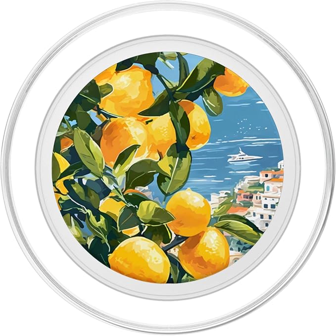 Italian Coast with Amalfi Lemons from The Mediterranean Sea PopSockets PopGrip for MagSafe