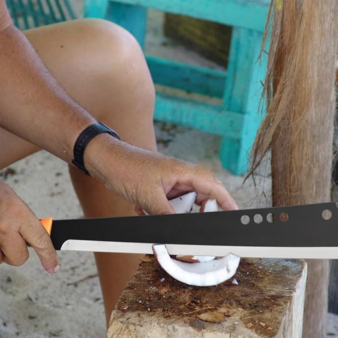 Machete for Yard Work and Cutting Trees Heavy Duty Machetes Brush Clearing Sickle Knife with Cold Steel Blade, Hand Harvest Sickle for Weeding Gardening