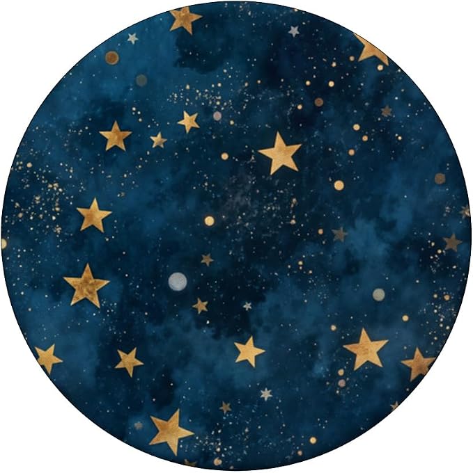Blue Starry Pattern PopSockets PopWallet for MagSafe