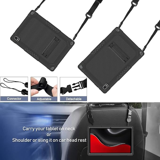 for Vastking KingPad K10 Pro CaseShockproof Full-Body with Kickstand for Vastking KingPad K10/K10 Pro/Z10/BYYBUO SmartPad A10/Oangcc 10.1 Android 10 Tablet (Black)
