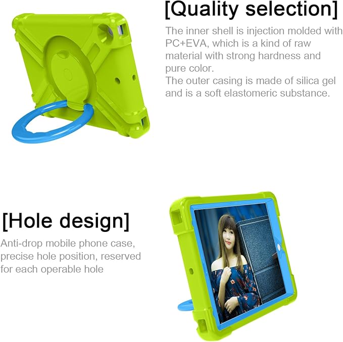 AKABEILA Compatible with Amazon Fire HD 8 2020/2022 Tablet Case，Rugged Kids Case with Stand Lightweight Shockproof Kids Friendly Tablet Cover Black