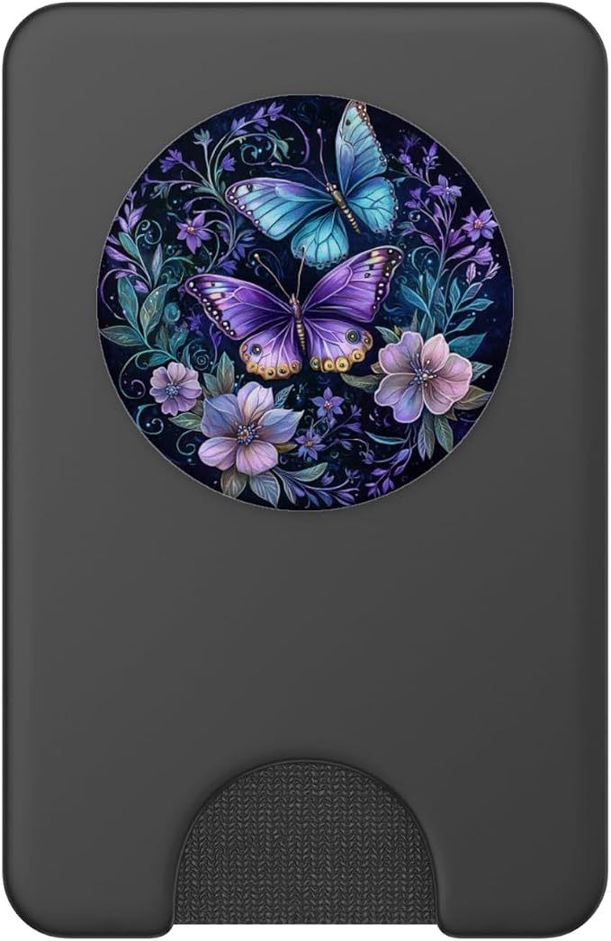 Purple Butterfly Lover Entomology Bug Flying Insect PopSockets Adhesive PopGrip