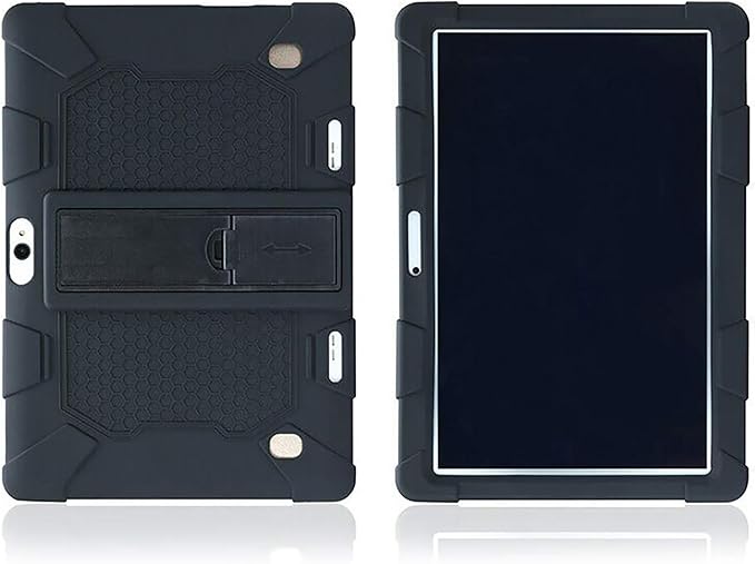 Universal Silicone Tablet Case - 10.1 Inch Cover Shockproof Protective Cover with Stand Soft Slim &amp Non-Slip Grip Kids Android Tablet Suitable for BBK R30/R10/H9/K10plus (24x17cm) (Bean Green)