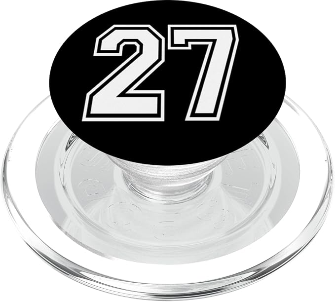 Number 27 in White PopSockets Adhesive PopGrip