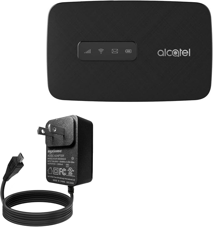 BoxWave Charger Compatible with Alcatel LINKZONE Mobile Hotspot - Wall Charger Direct (15W) Rapid Charge Your Device with Built-in 3ft Cable