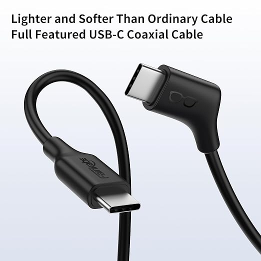 fairikabe USB-C Cable for AR Glasses 3.9FT 4K60Hz Display Cable 60W | for AR Glasses USB-C Monitor Portable Monitors 10GB 60W 4K Video Cable for Xreal One Xreal Air and More